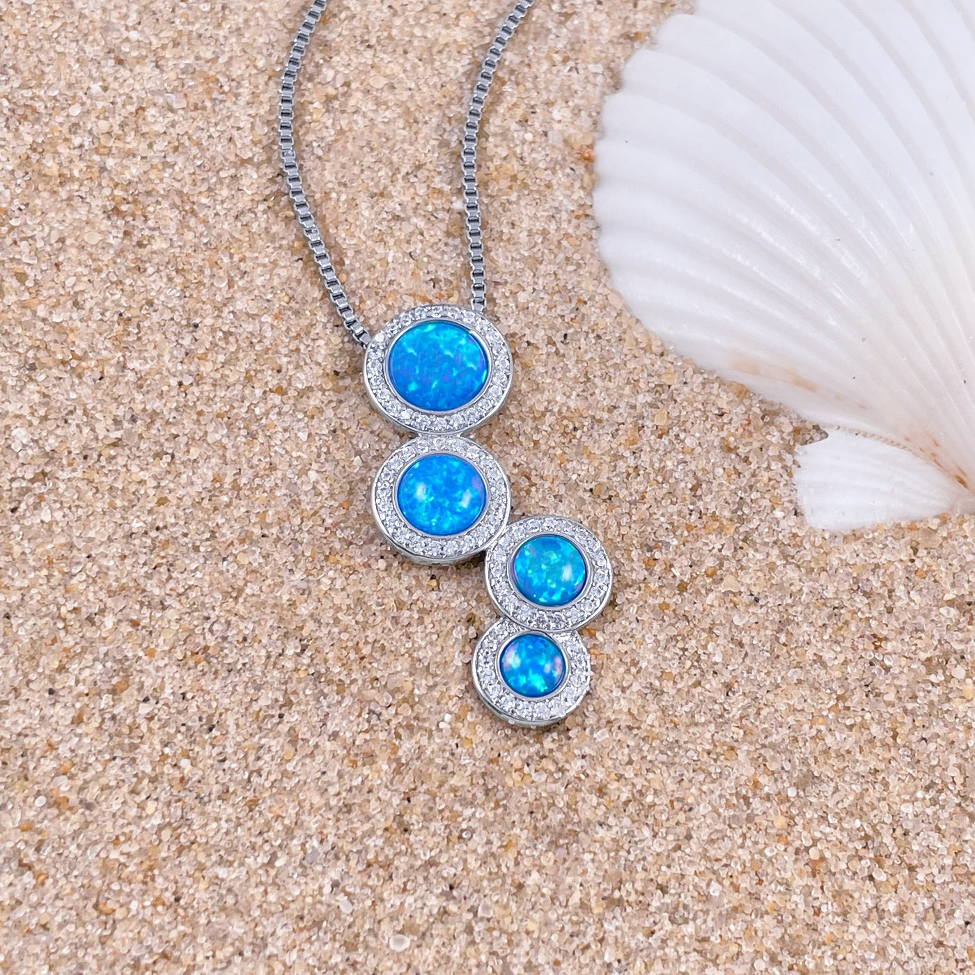 Opal Studded Bubble Necklace