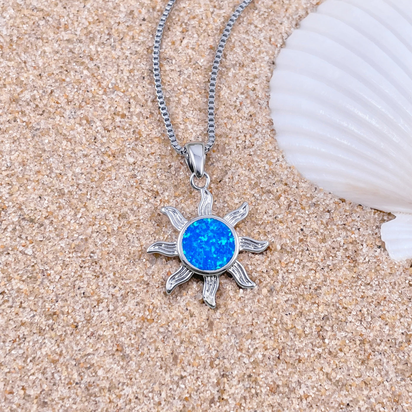 Opal Sun Necklace