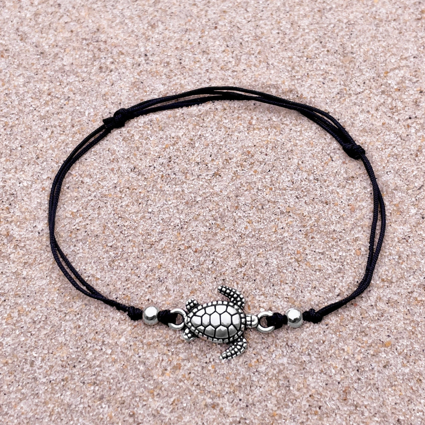 Black Sea Turtle Surfer Anklet