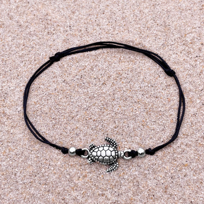 Black Sea Turtle Surfer Anklet