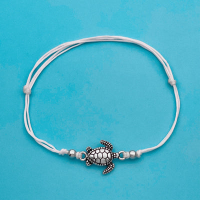 Ivory Sea Turtle Surfer Anklet