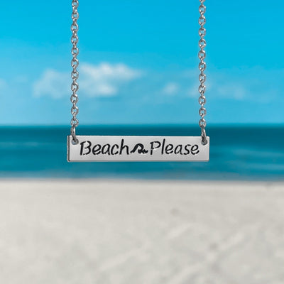 Beach Please Bar Necklace