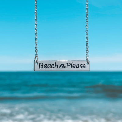 Beach Please Bar Necklace