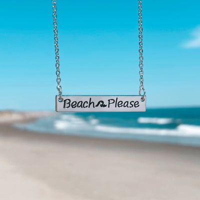 Beach Please Bar Necklace