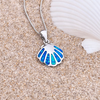 Blue Opal Shell Necklace