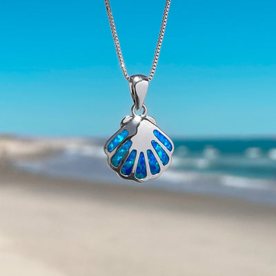 Blue Opal Shell Necklace
