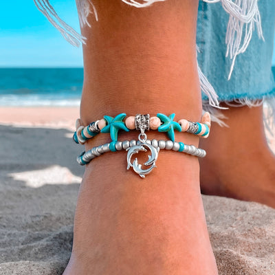 Boho Dolphin Charm Anklet