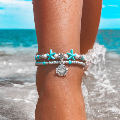 Boho Sea Shell Charm Anklet