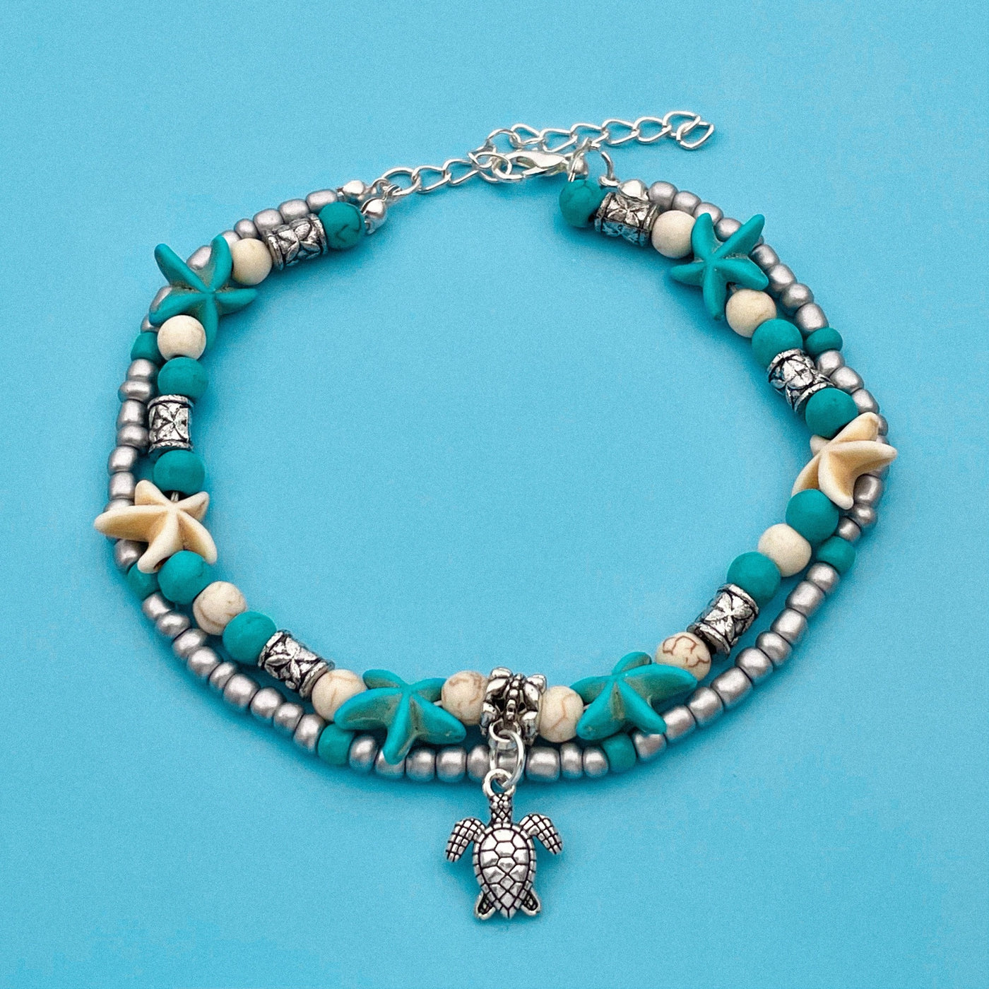 Boho Sea Turtle Anklet
