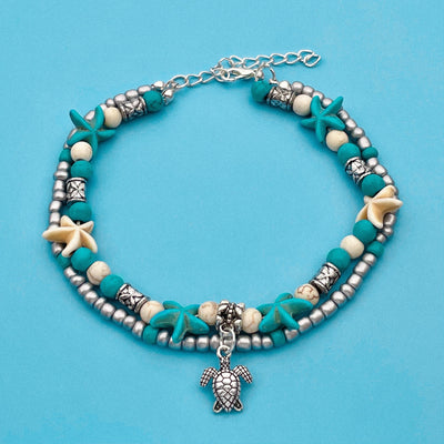 Boho Sea Turtle Anklet