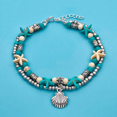 Boho Sea Shell Charm Anklet