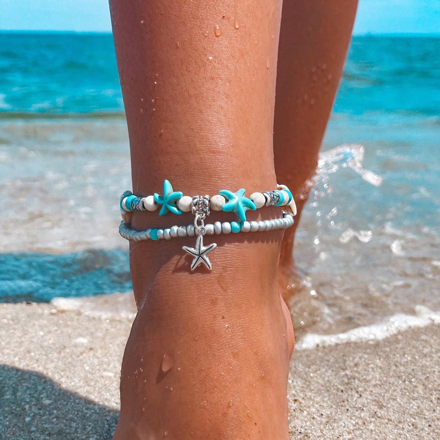 Boho Starfish Charm Anklet