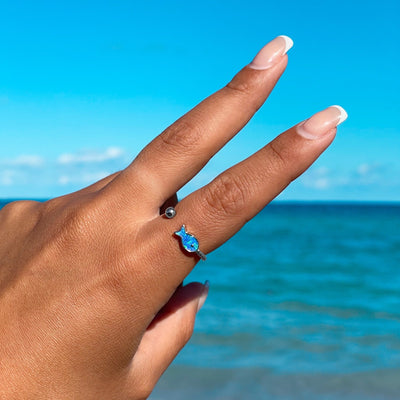 Cute Opal Fish Ring