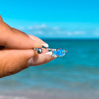 Cute Opal Fish Ring