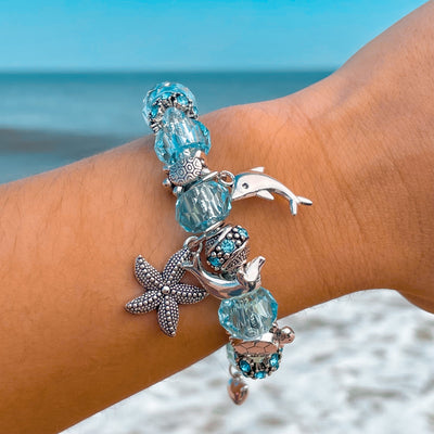 Dolphin and Starfish Charm Bracelet