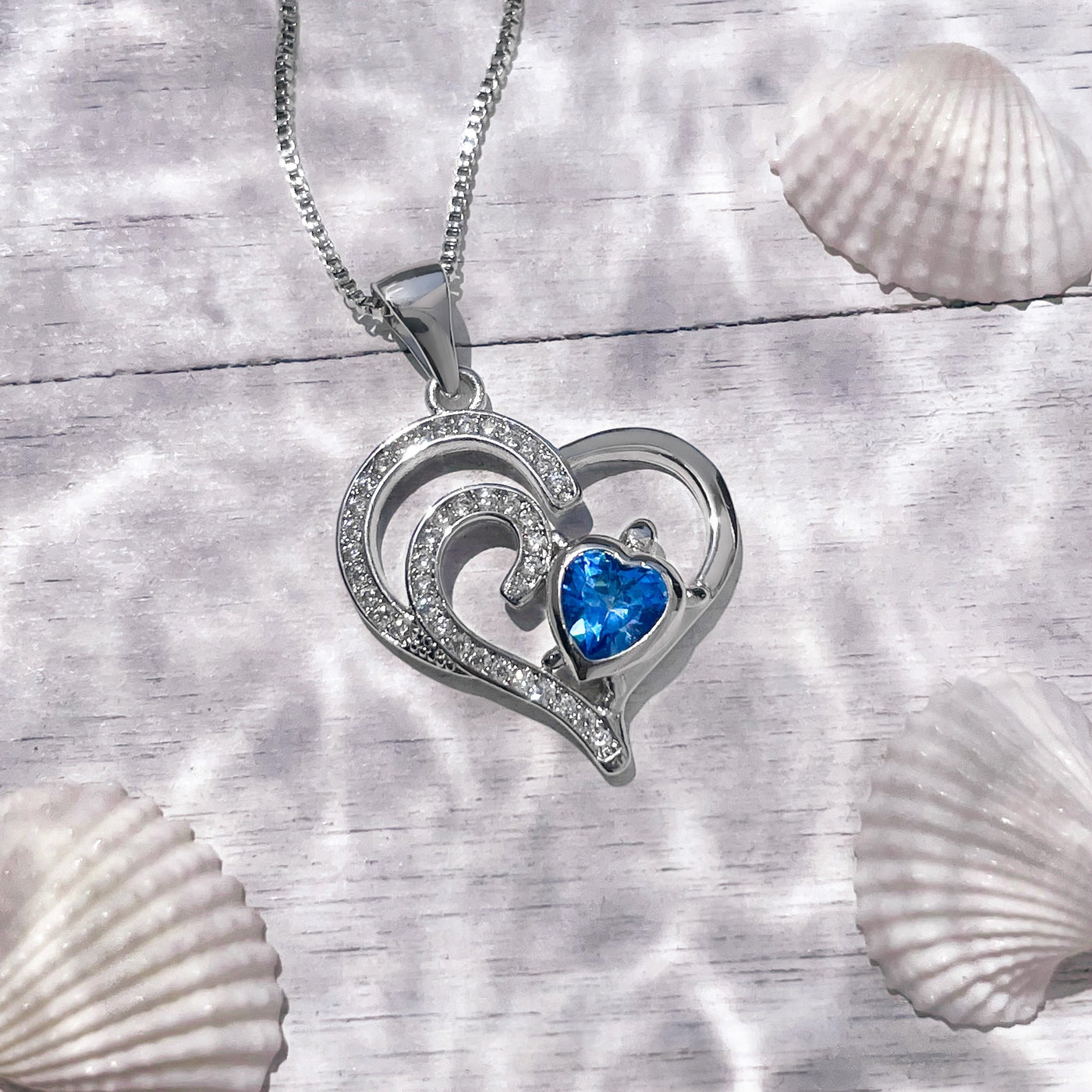 Double Heart Sea Turtle Love Necklace