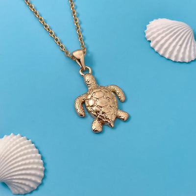 Gold Sea Turtle Necklace