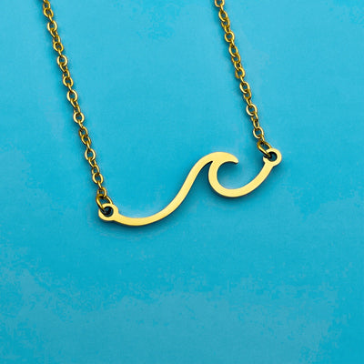 Gold Wave Necklace