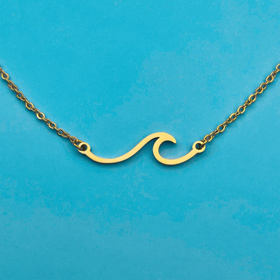 Gold Wave Necklace