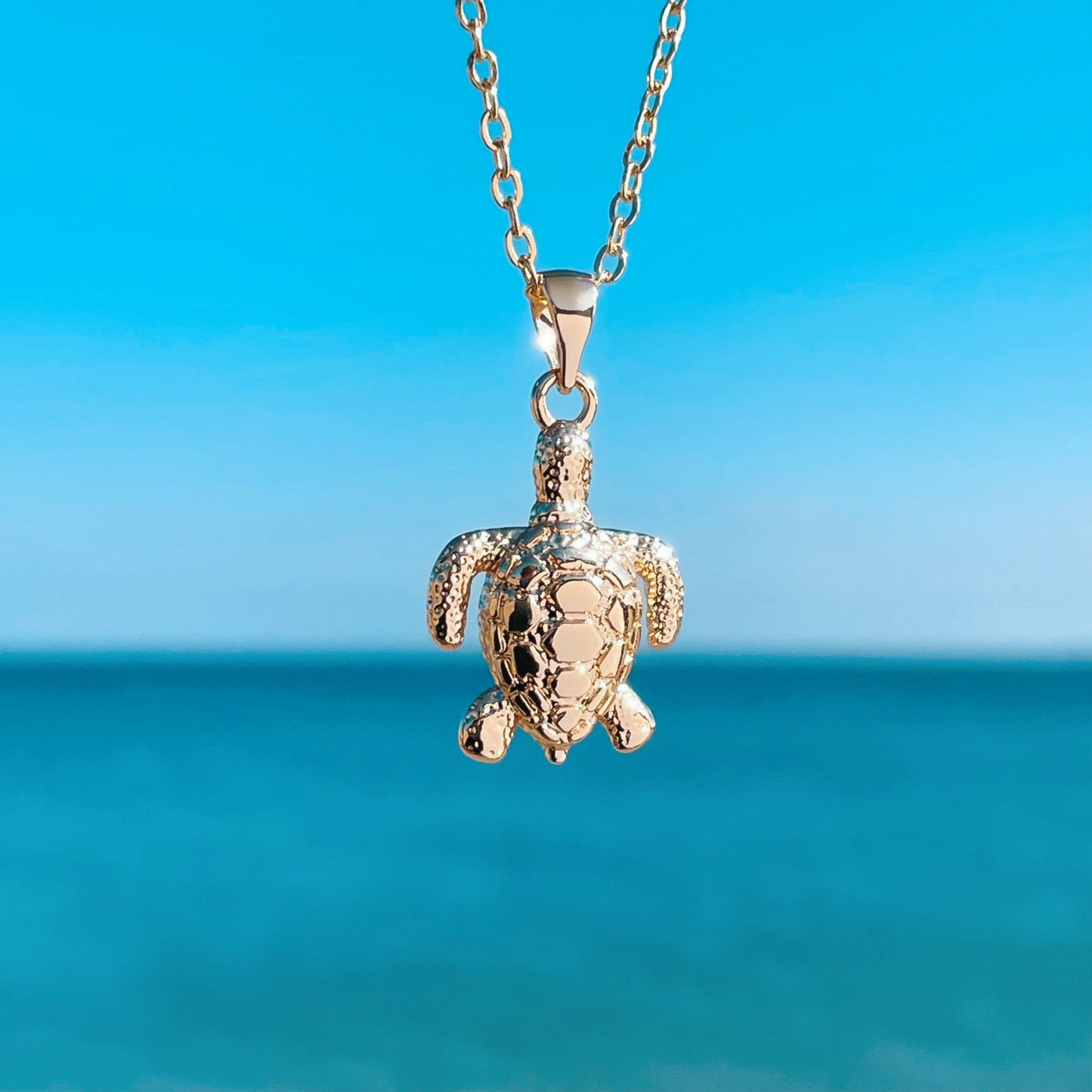 Golden Sea Turtle Necklace
