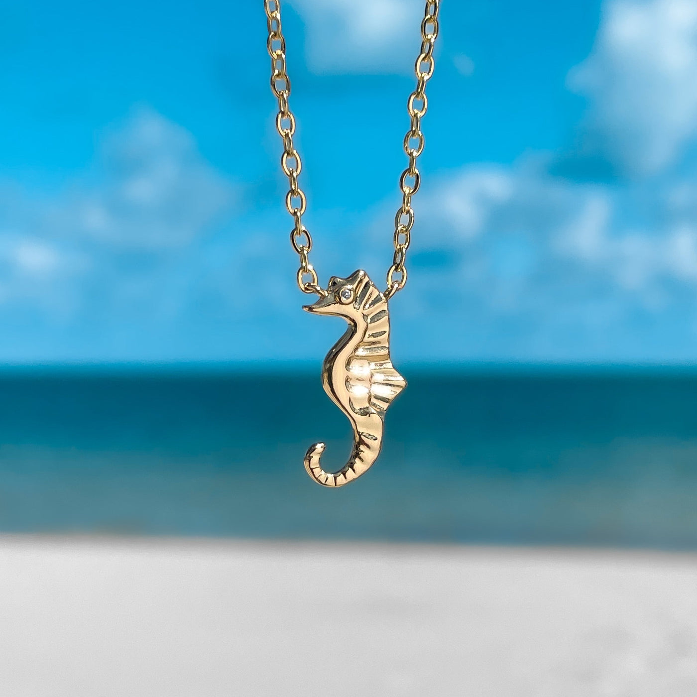 Golden Seahorse Necklace