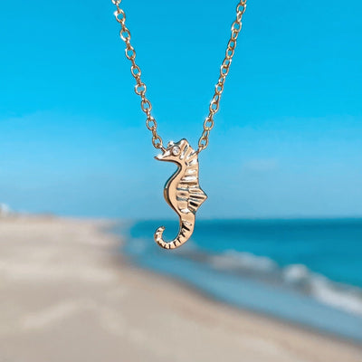 Golden Seahorse Necklace