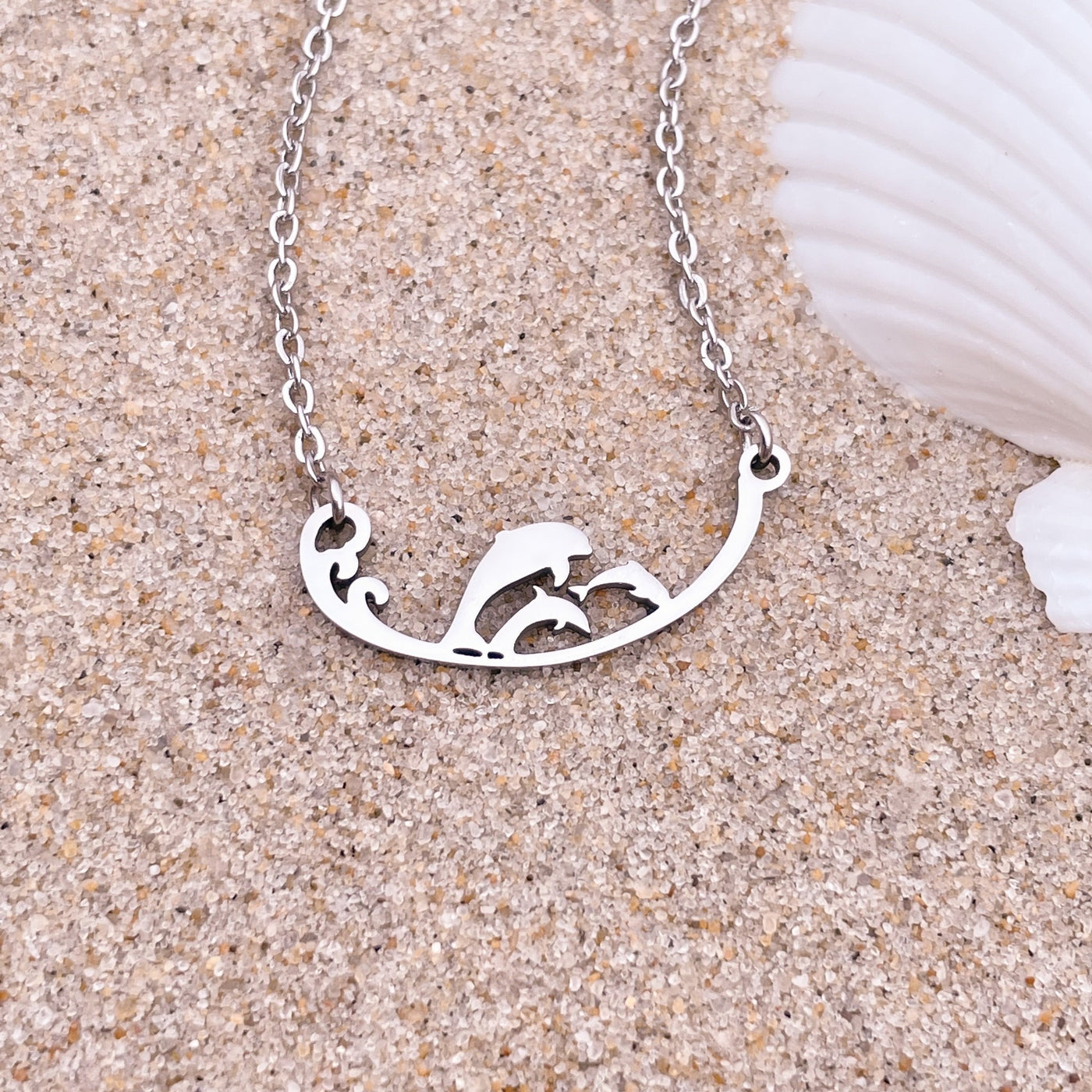 Three Little Dolphins Necklace