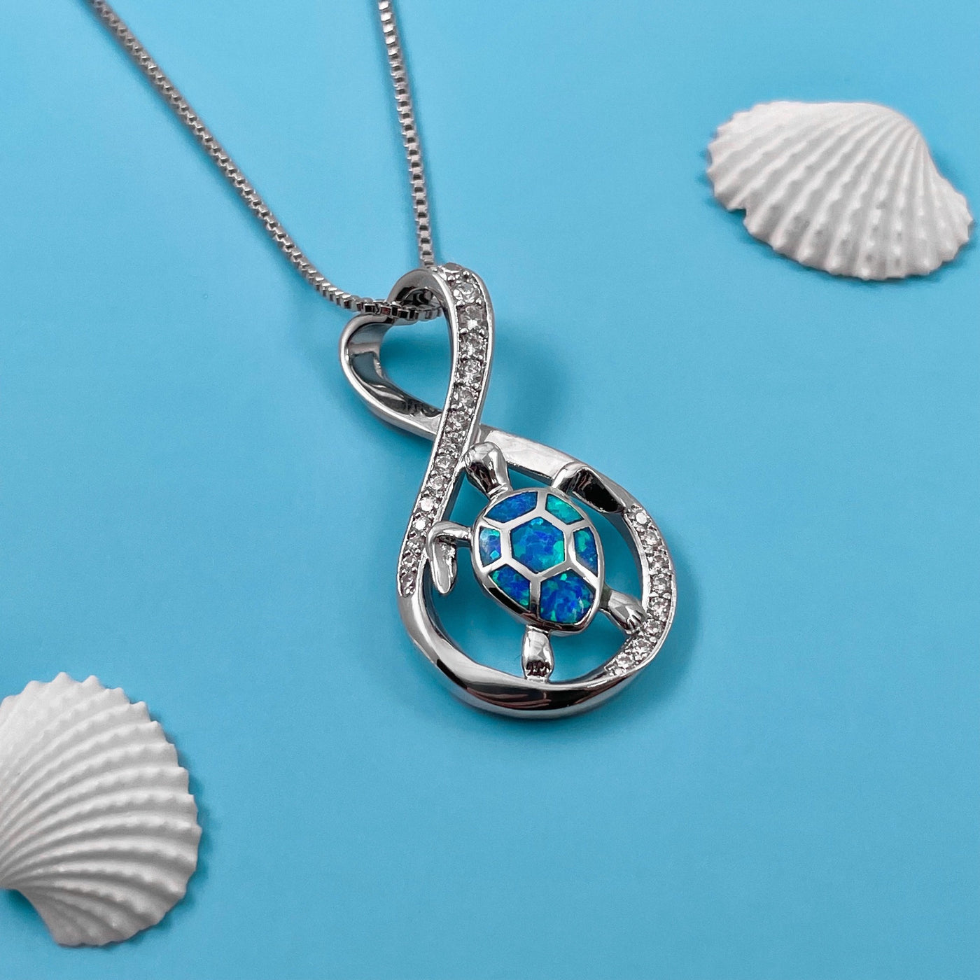 Turtle Infinity Infinity Opal Sea Turtle Necklace – Sunset Boutique