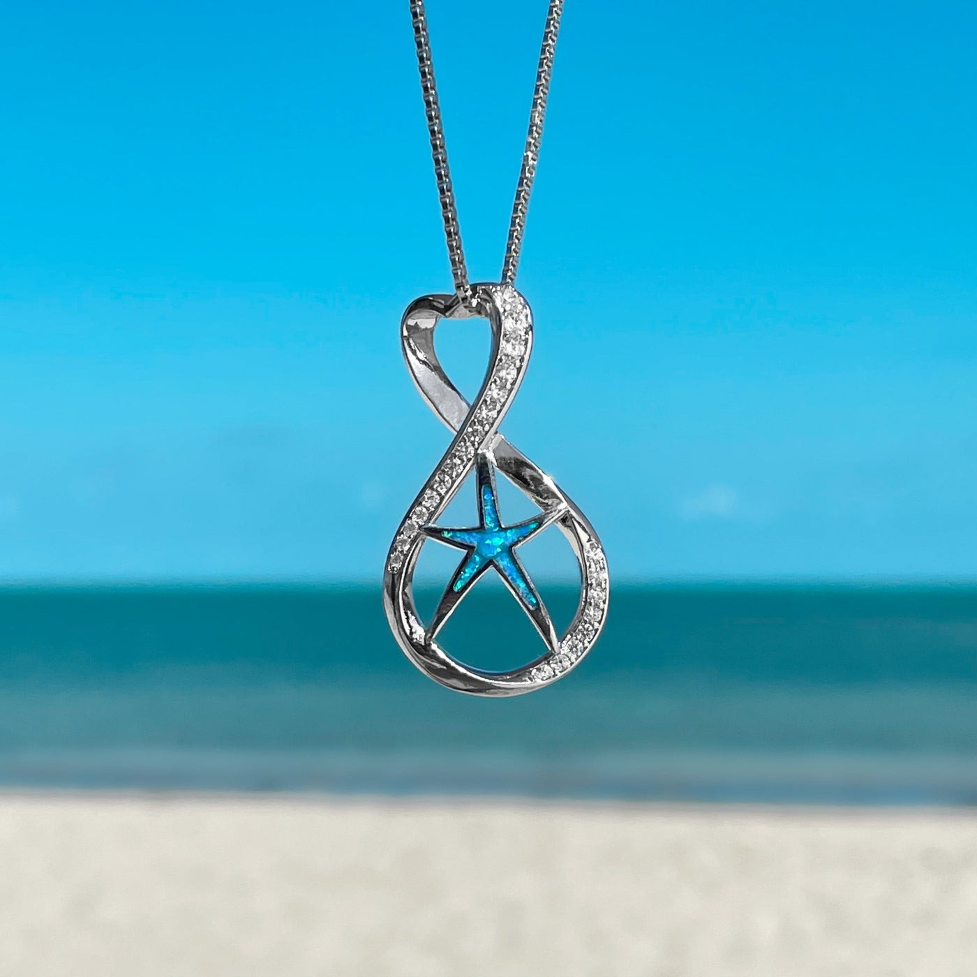 Infinity Opal Starfish Necklace