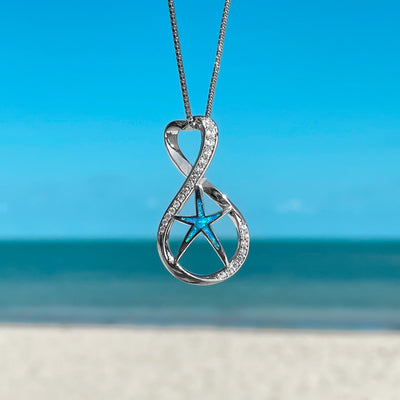 Infinity Opal Starfish Necklace