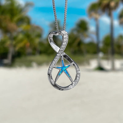 Infinity Opal Starfish Necklace