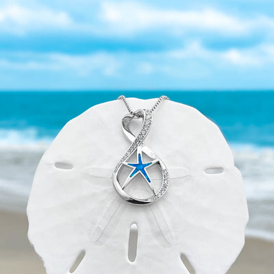 Infinity Opal Starfish Necklace