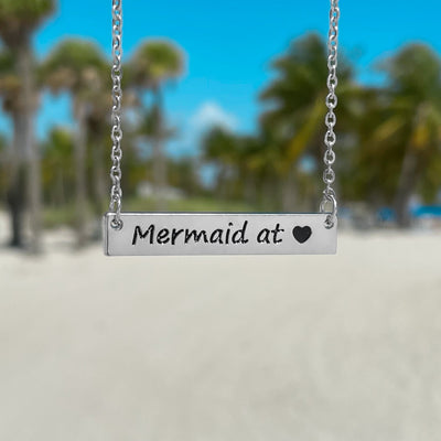Mermaid at <3 Bar Necklace