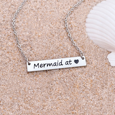 Mermaid at <3 Bar Necklace