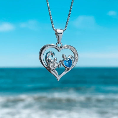 Mother Sea Turtle Love Necklace