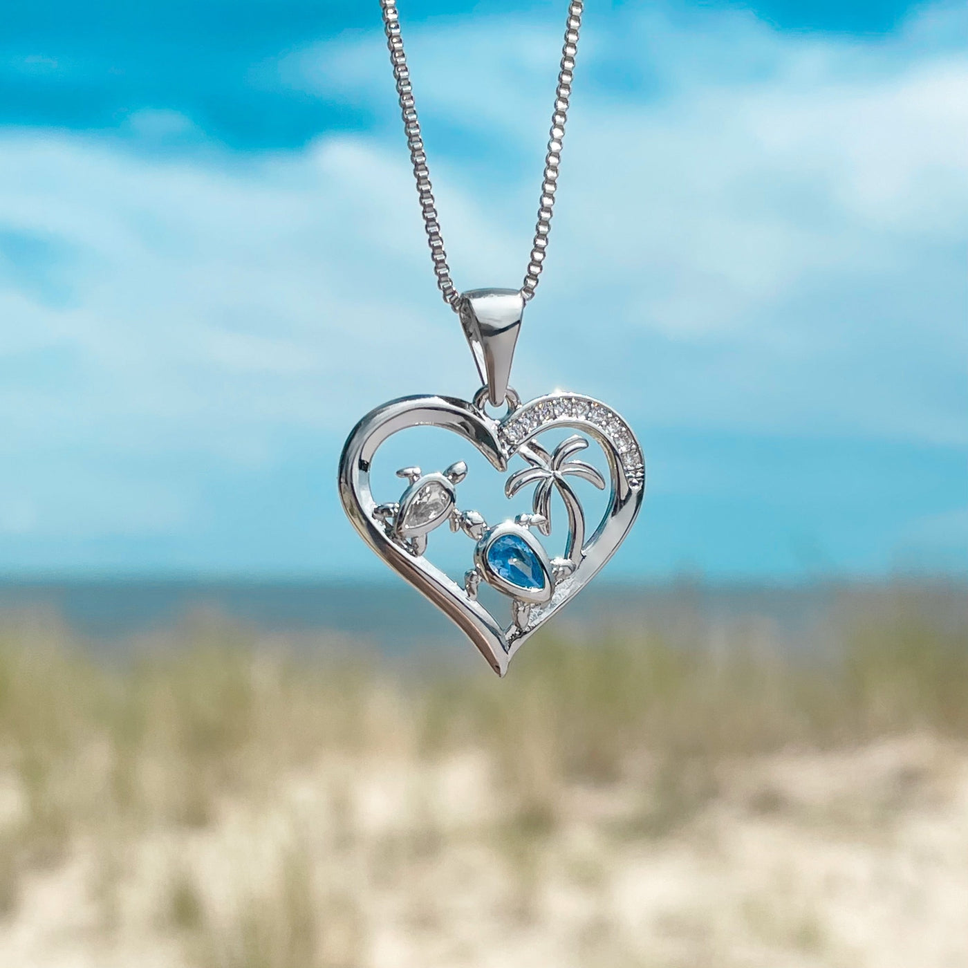 Mother Sea Turtle Tropical Love Necklace