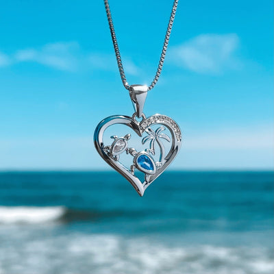 Mother Sea Turtle Tropical Love Necklace