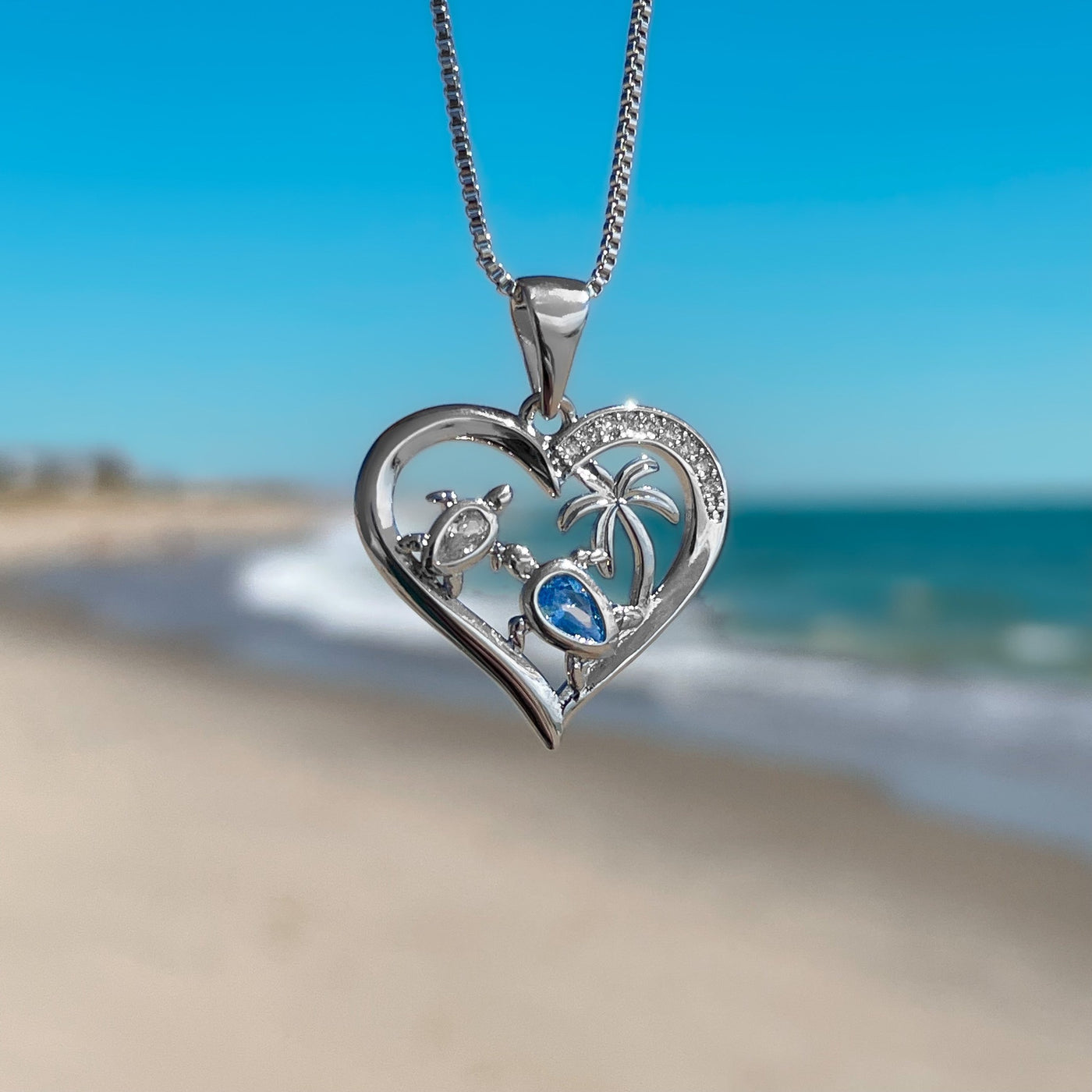 Mother Sea Turtle Tropical Love Necklace