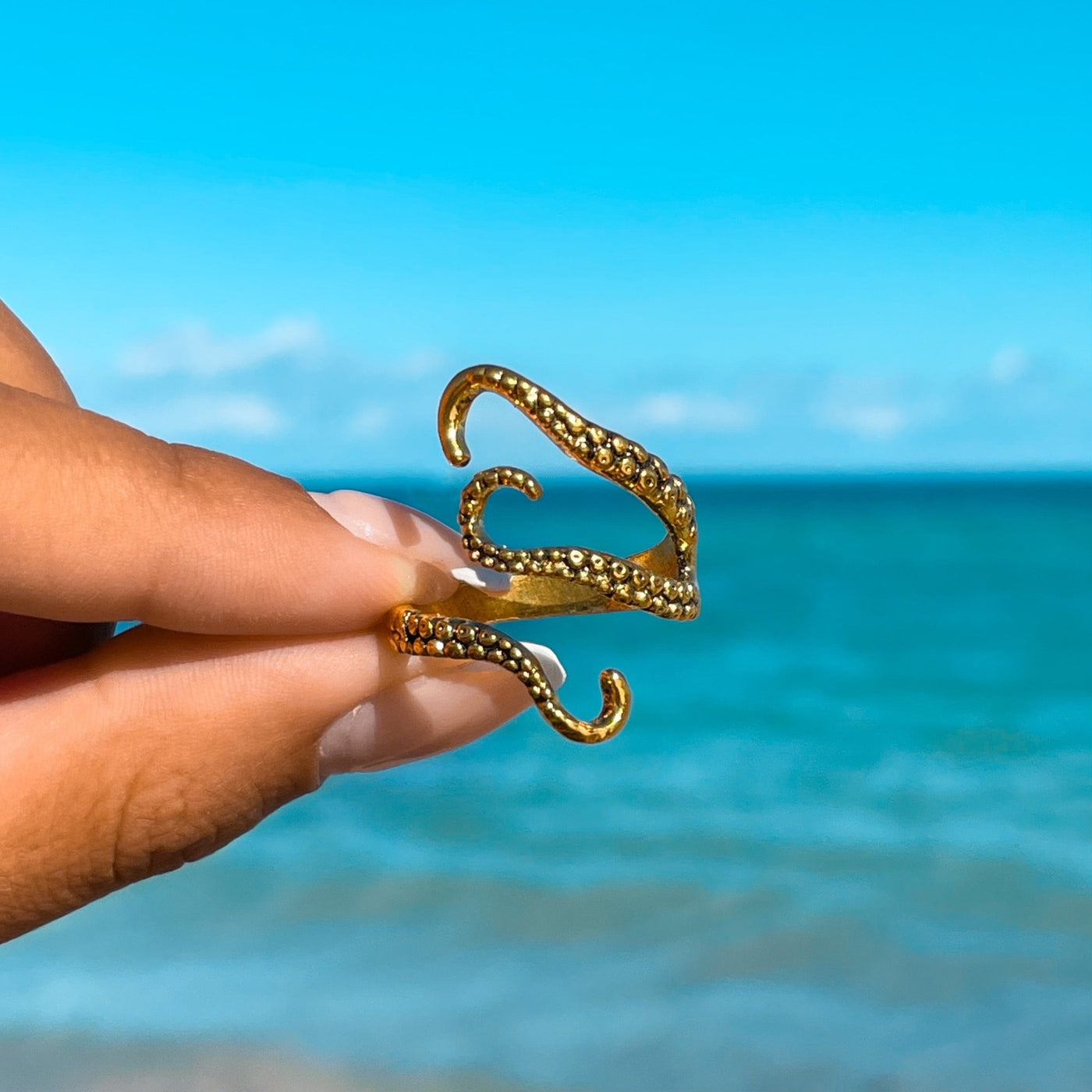 Gold Octopus Wrap Ring