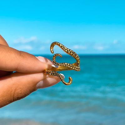 Gold Octopus Wrap Ring