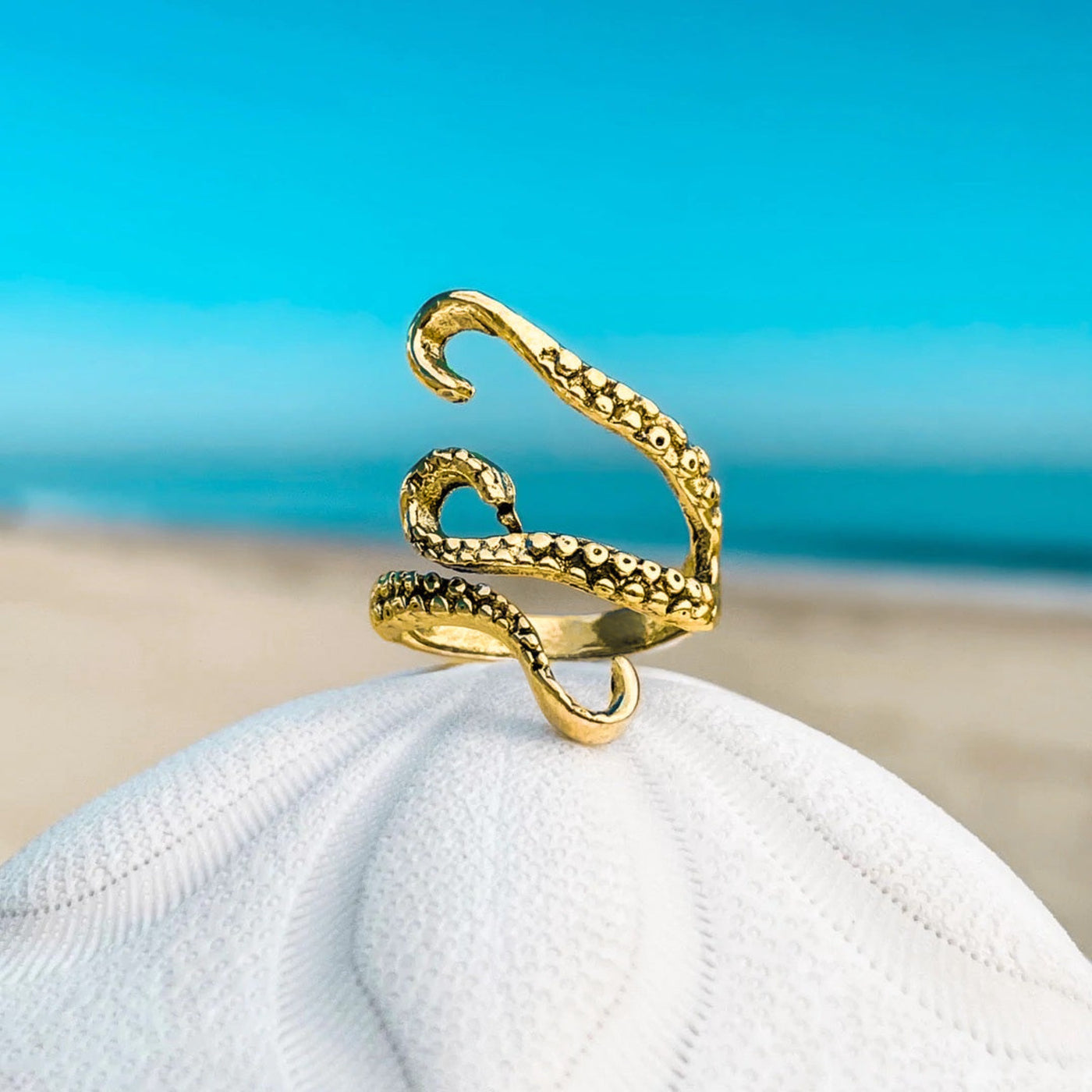 Gold Octopus Wrap Ring