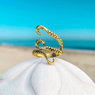 Gold Octopus Wrap Ring