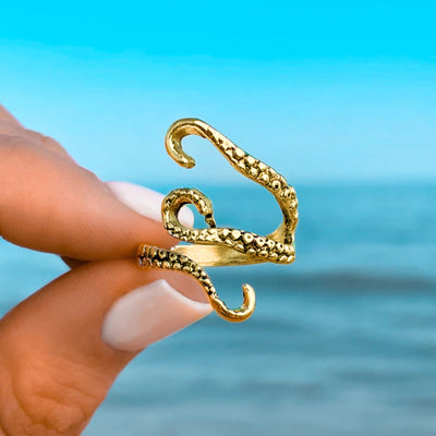 Gold Octopus Wrap Ring