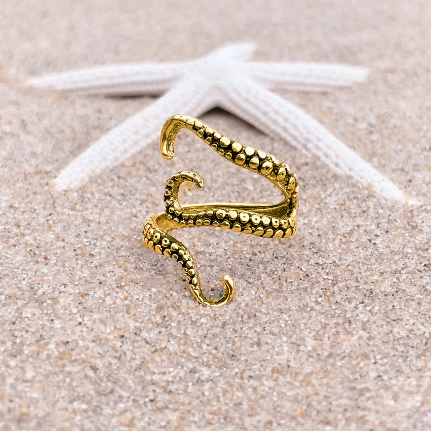 Gold Octopus Wrap Ring