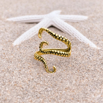 Gold Octopus Wrap Ring
