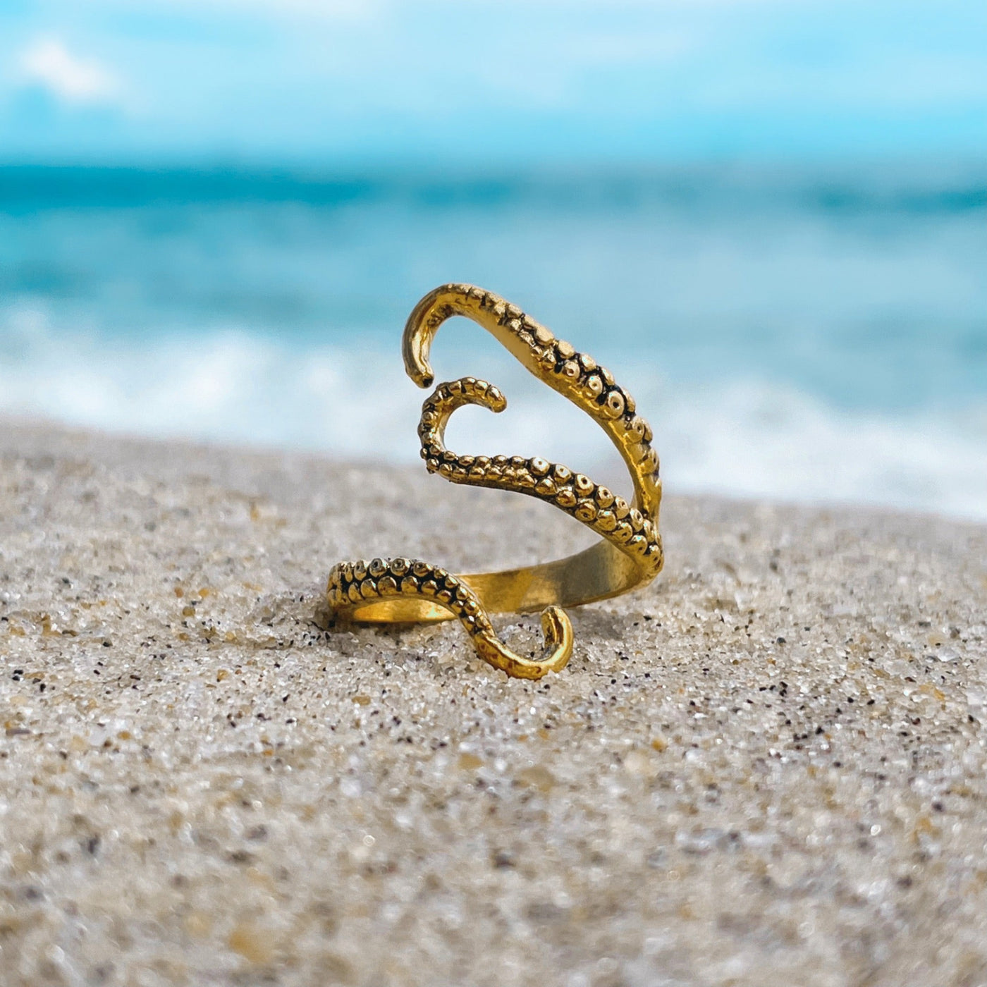 Gold Octopus Wrap Ring