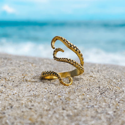 Gold Octopus Wrap Ring
