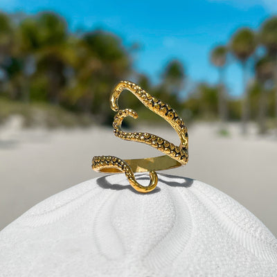 Gold Octopus Wrap Ring