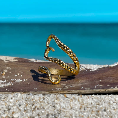 Gold Octopus Wrap Ring