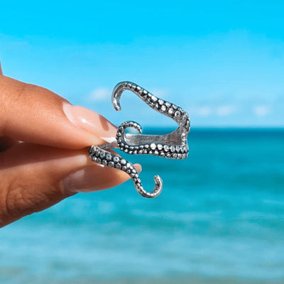 Silver Octopus Wrap Ring